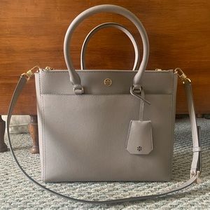 LIKE NEW Tory Burch Large Robinson Double ZipTote Bag